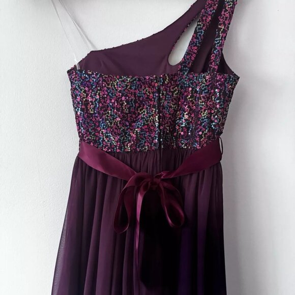 Sequin Hearts Asymmetrical Party Dress 5 Daddy Daughter Dance Teen Valentines - Picture 2 of 6